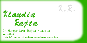 klaudia rajta business card